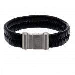 Arsenal FC Leather Bracelet - Single Plait 2