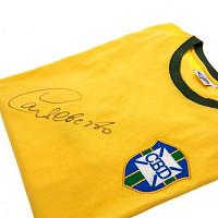 Carlos Alberto Signed Brasil 1970 World Cup Shirt