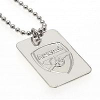 Arsenal FC Dog Tag & Chain - Silver Plated