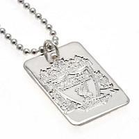 Liverpool FC Dog Tag & Chain - Silver Plated