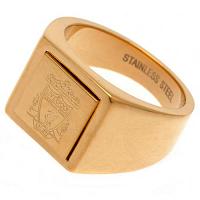 Liverpool FC Gold Plated Signet Ring Small
