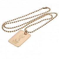 Tottenham Hotspur FC Dog Tag & Chain - Gold Plated