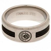 Manchester City FC Ring - Black Inlay - Size R