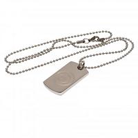 Manchester City FC Dog Tag & Chain - Engraved Crest
