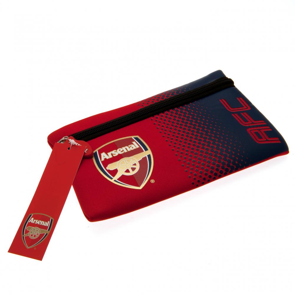 Arsenal, 7.09x3.94inch Gel Pen Arsenal Football Team Soccer Students Pencil Bag Pen Case Receipt Bag Stationery Bag Zipper Bag for Highlighters,Eraser Markers 