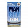 Manchester City FC Birthday Card & Badge EST 3