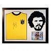 Socrates Signed Brazil Home Shirt & Silhouette - Framed 4