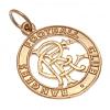 Rangers FC 9ct Gold Pendant Round Crest 2