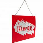 Liverpool FC Champions Of Europe Metal Sign 2