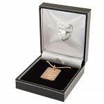 Arsenal FC Dog Tag & Chain - Gold Plated 3