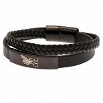 Liverpool FC Black IP Leather Bracelet 2