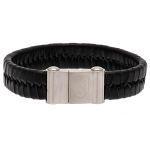 Fulham FC Single Plait Leather Bracelet 2