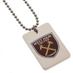 West Ham United FC Enamel Crest Dog Tag & Chain 2