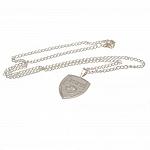 Arsenal FC Silver Plated Pendant & Chain XL 3