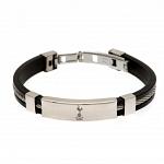 Tottenham Hotspur FC Silver Inlay Silicone Bracelet 2