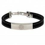 Leicester City FC Stitched Silicone Bracelet BK 2