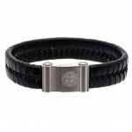 Celtic FC Leather Bracelet - Single Plait 2