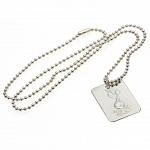 Tottenham Hotspur FC Silver Plated Dog Tag & Chain 2