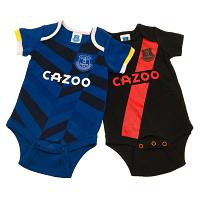 Everton FC 2 Pack Bodysuit 9-12 Mths