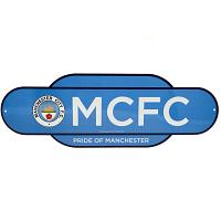 Manchester City FC Colour Retro Sign