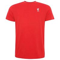 Liverpool FC Embroidered T Shirt Mens Red Small