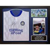 Leeds United FC 1992 Strachan Signed Shirt (Framed)