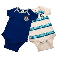 Chelsea FC 2 Pack Bodysuit 12-18 Mths LT