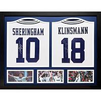 Tottenham Hotspur FC 1994 Klinsmann & Sheringham Signed Shirts (Dual Framed)