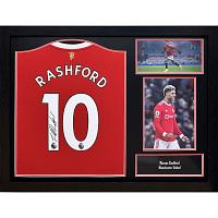Manchester United FC Rashford Signed Shirt (Framed)