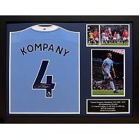 Manchester City FC Kompany Signed Shirt (Framed)