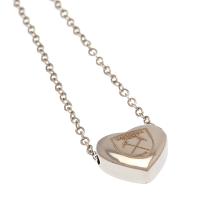 West Ham United FC Stainless Steel Heart Necklace