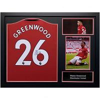 Manchester United FC Greenwood Signed Shirt (Framed)