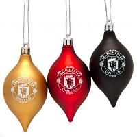 Manchester United FC 3pk Vintage Bauble