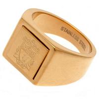 Liverpool FC Gold Plated Signet Ring Medium