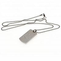 Newcastle United FC Dog Tag & Chain - Engraved Crest