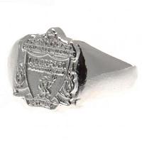 Liverpool FC Silver Plated Crest Ring Medium