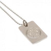 Leicester City FC Silver Plated Dog Tag & Chain
