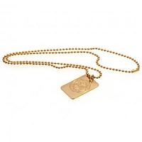 Celtic FC Dog Tag & Chain - Gold Plated