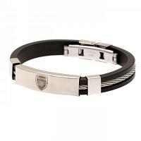 Arsenal FC Silicone Bracelet - Silver Inlay
