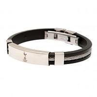 Tottenham Hotspur FC Silver Inlay Silicone Bracelet