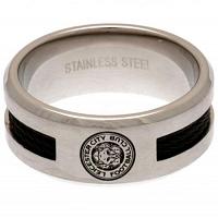 Leicester City FC Black Inlay Ring Medium