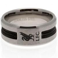 Liverpool FC Black Inlay Ring Large