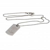 Liverpool FC Dog Tag & Chain - Engraved Crest