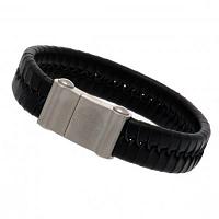 Leicester City FC Leather Bracelet - Single Plait