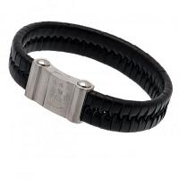 Manchester City FC Leather Bracelet - Single Plait