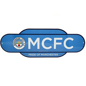 Manchester City FC Colour Retro Sign 1