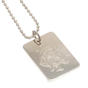 Rangers FC Silver Plated Dog Tag & Chain 1