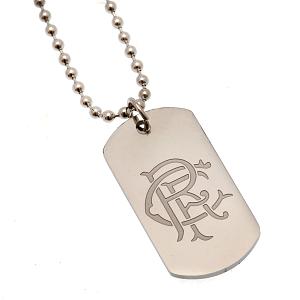 Rangers FC Engraved Dog Tag & Chain 1