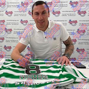 Celtic FC Brown Signed Shirt (Framed) 2