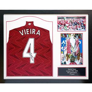Arsenal FC Vieira Signed Shirt (Framed) 1